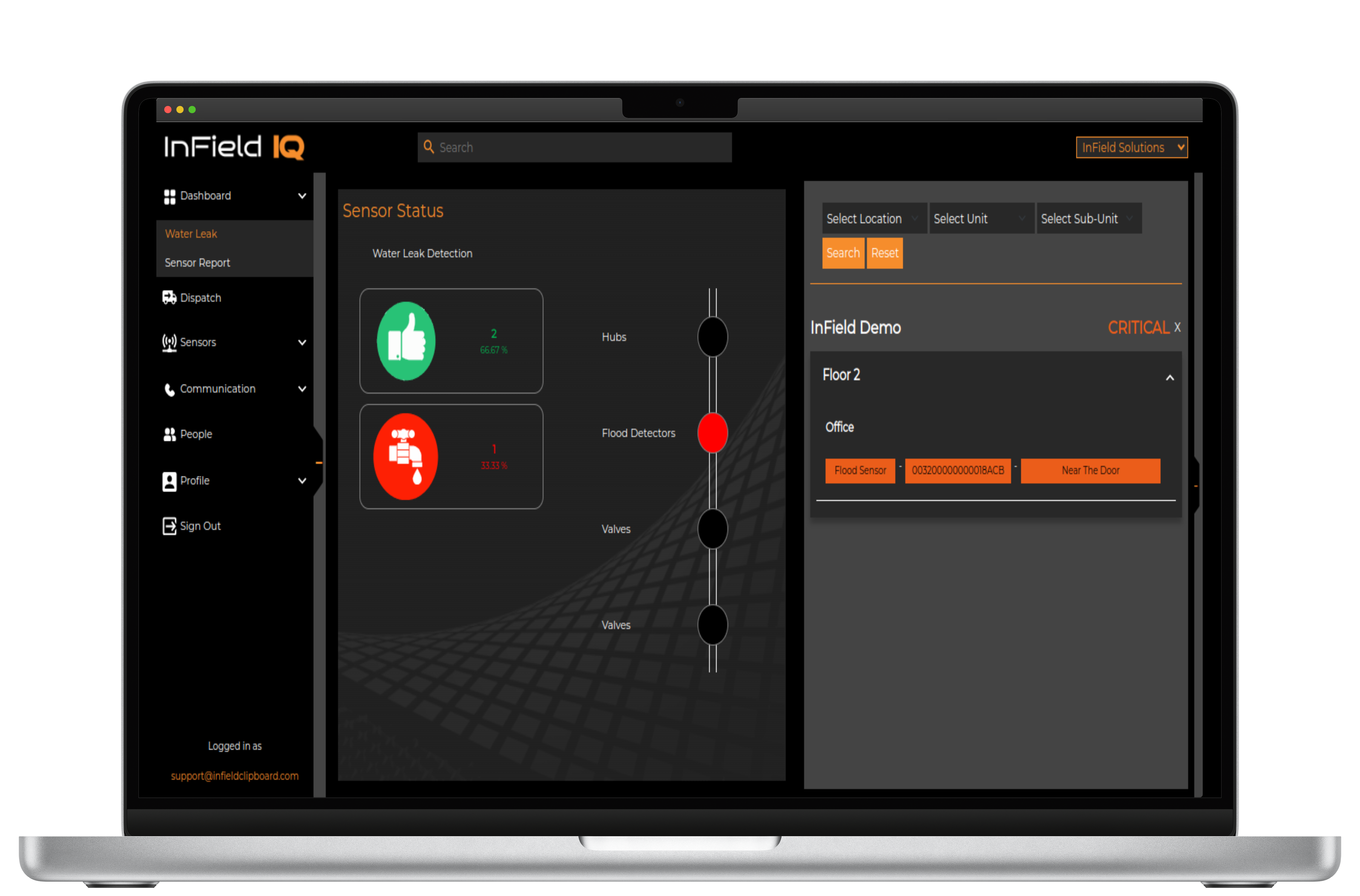 Detailed leak detection information