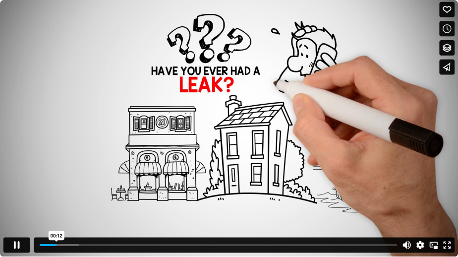 Water leak detection interface