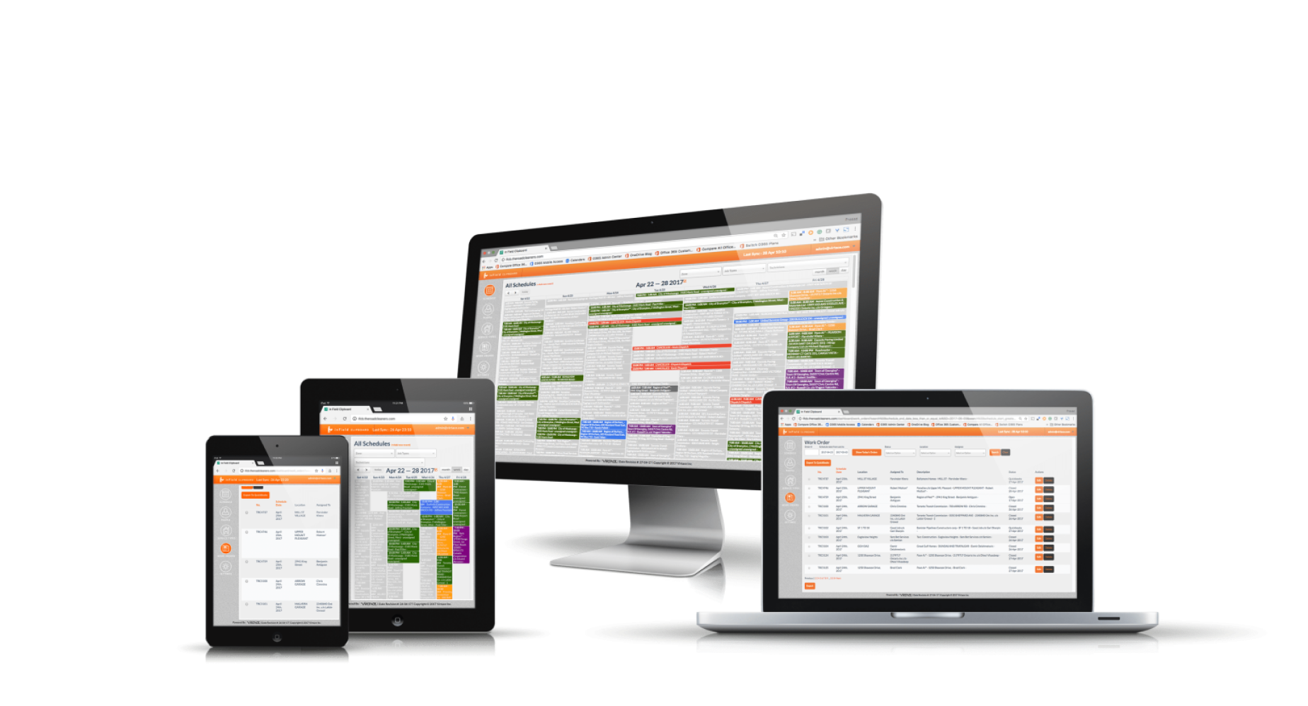 Work order management interface